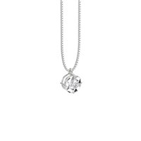 Collana Baroni Gioielli Donna in Oro bianco Diamante 0.06 Ct 4828C6 - 4828C6